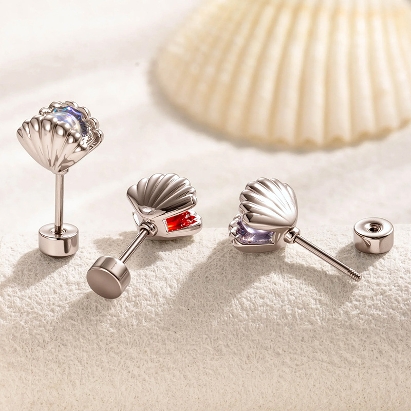 Boucles d'oreilles clous en ti - Flat Back Labret Stud avis et prix