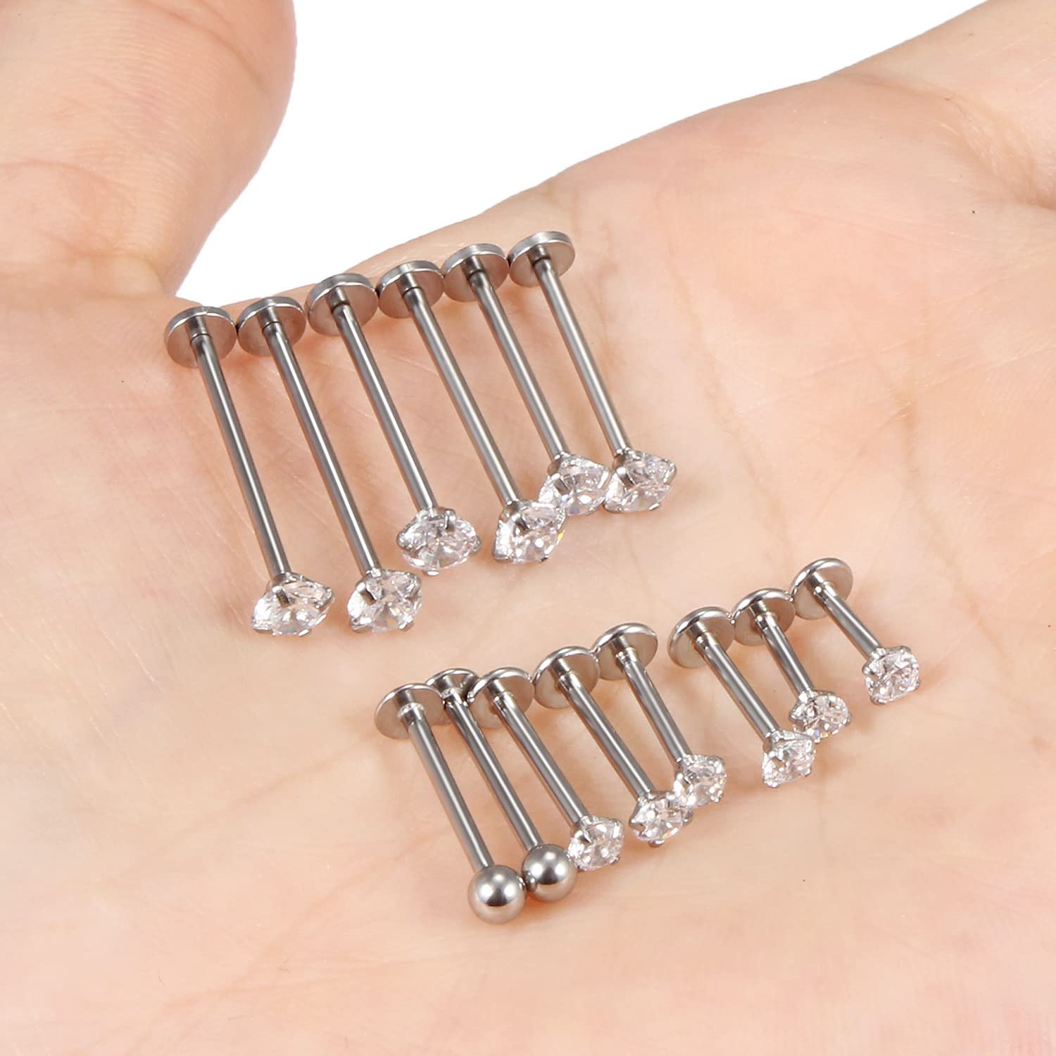 16g différentes tailles flatba - Flat Back Labret Stud avis et prix