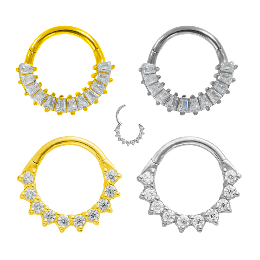 Trapezium CZ Septum 100% acier - Septum Clicker Ring avis et prix