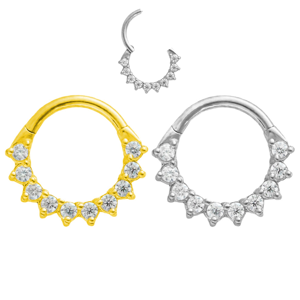 Trapezium CZ Septum 100% acier - Septum Clicker Ring avis et prix