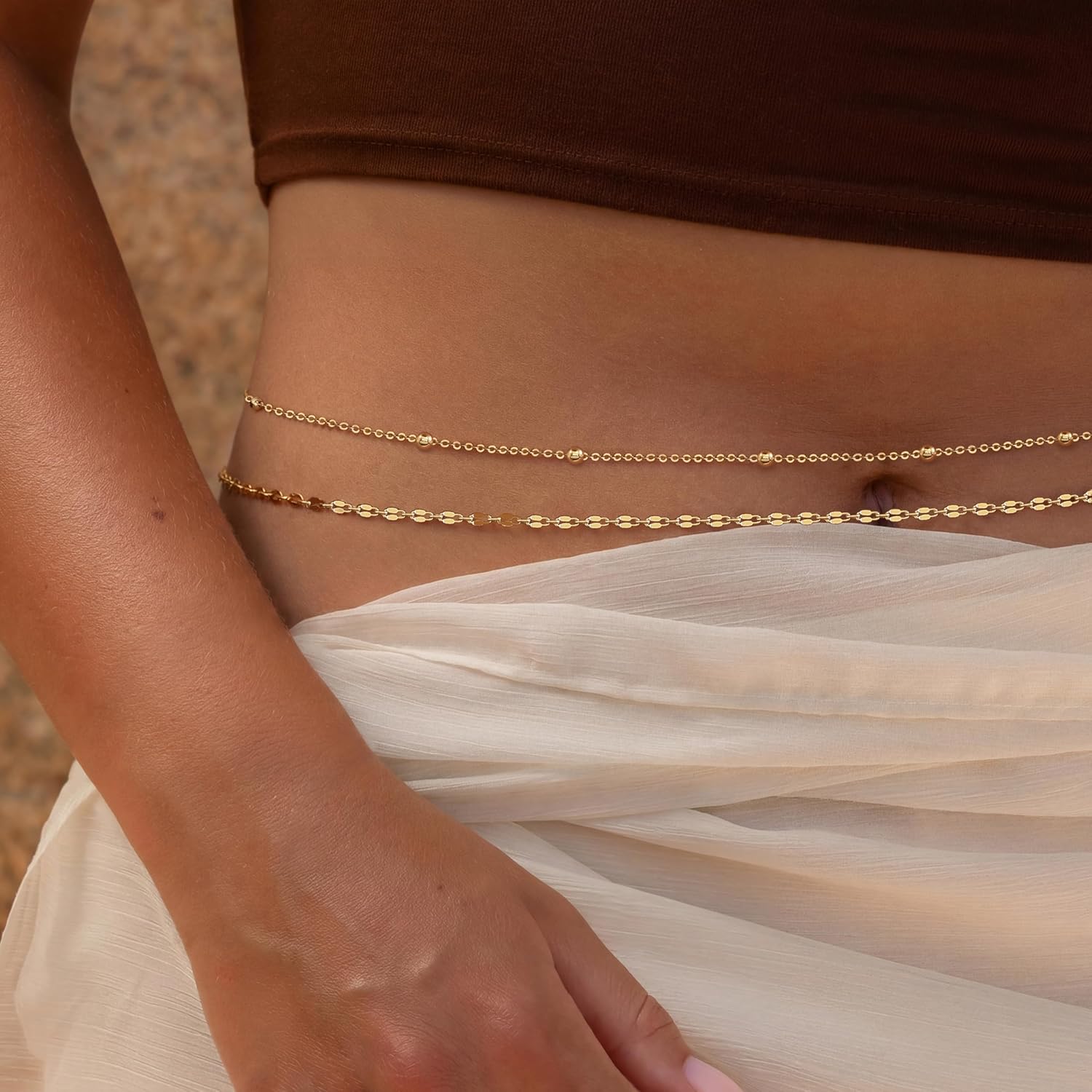 Chaîne de taille plaquée or 14 - Body Jewelry Gold Plated avis et prix