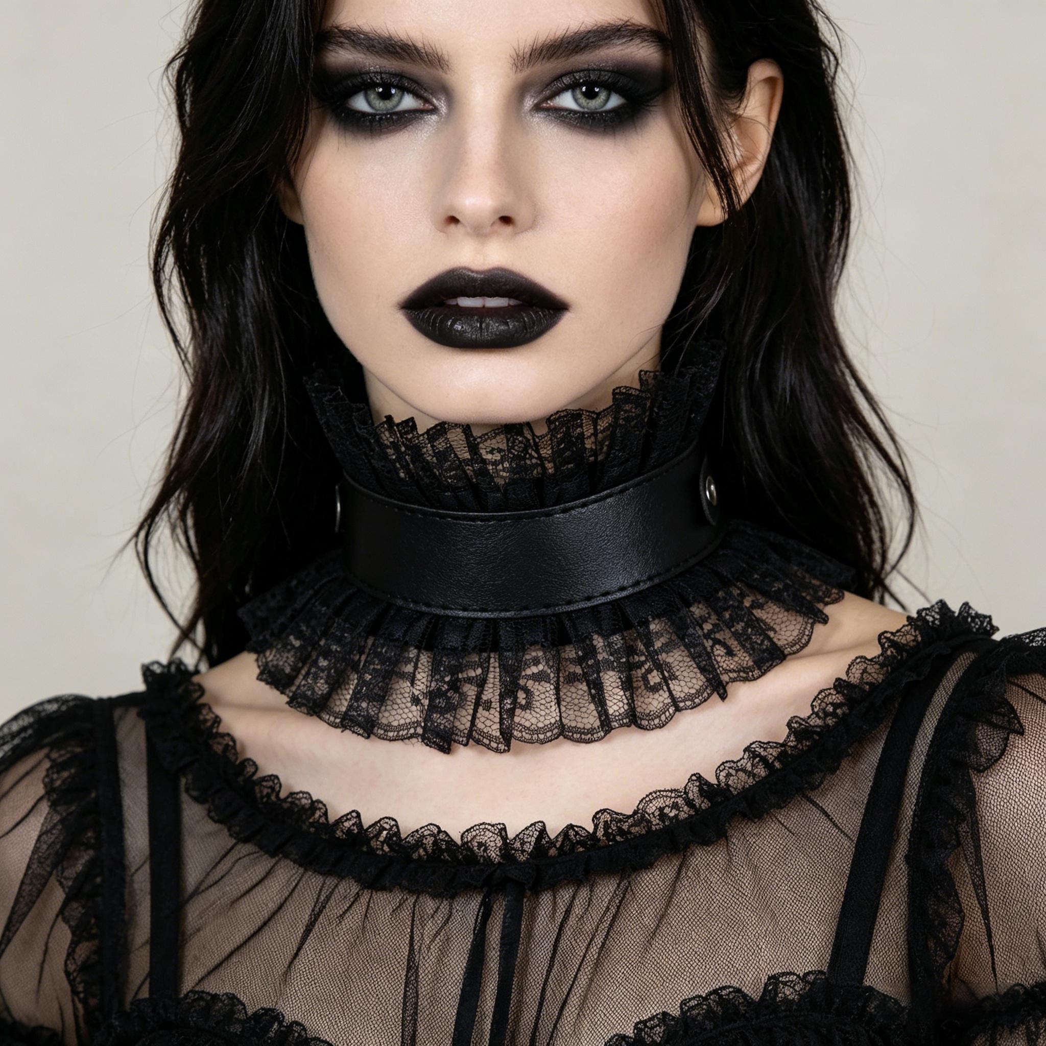 Collier ras-de-cou vintage pou - Body Jewelry Goth avis et prix