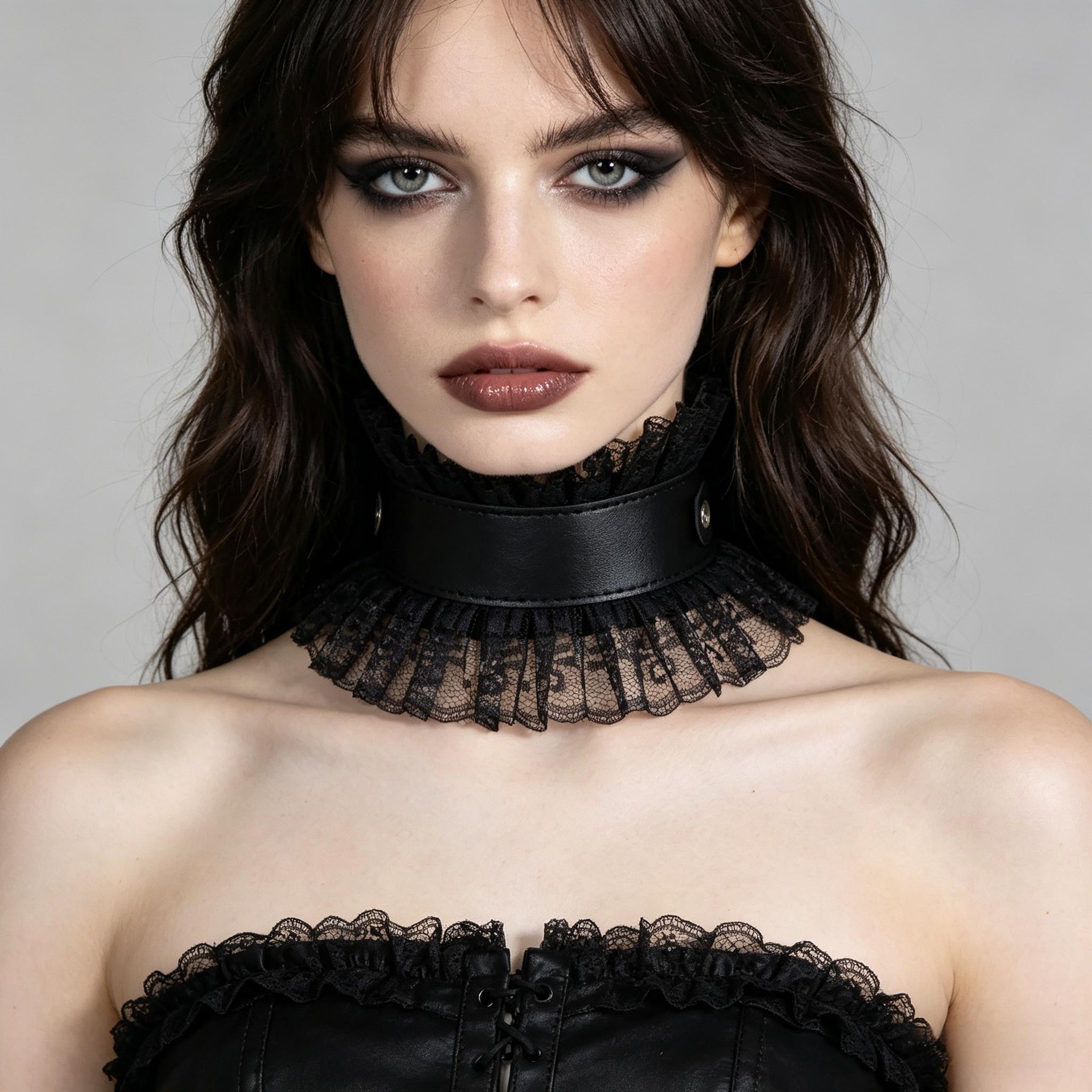 Collier ras-de-cou vintage pou - Body Jewelry Goth avis et prix